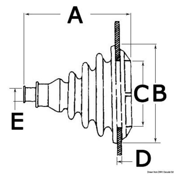 Maxi Black Fairlead Bellow — Osculati SKU 03.414.00 | 4Boats