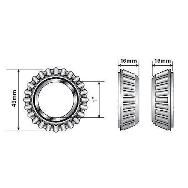 1 set Trailer Wheel Bearings 44643 & 44643L for 4" &100mm PCD hubs on 1'' axle-Quality - 4Boats