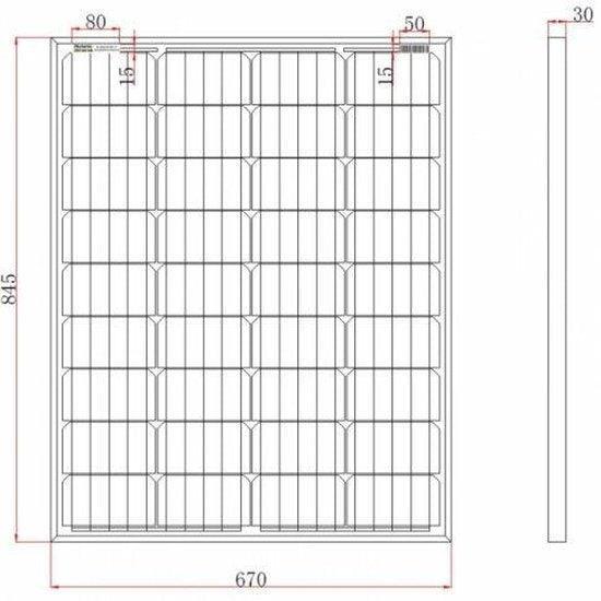 100W 12V solar panel with 5m cable - 4Boats