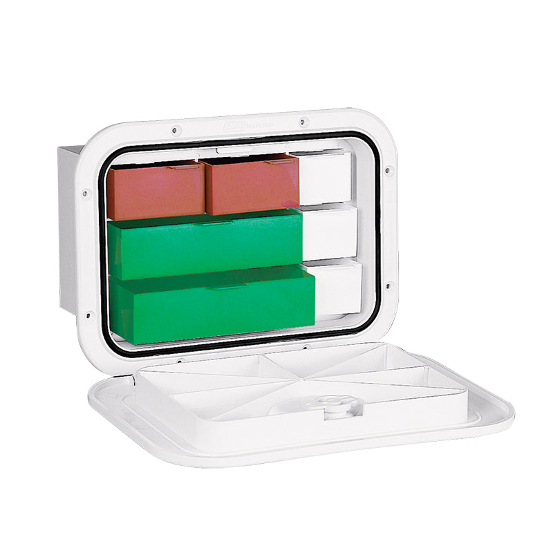 TOP LINE Storage Hatch with Drawers 270 × 375mm White | 4Boats