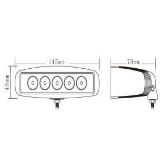 15W LED Flood Beam, Boat Deck Worklight - 4Boats