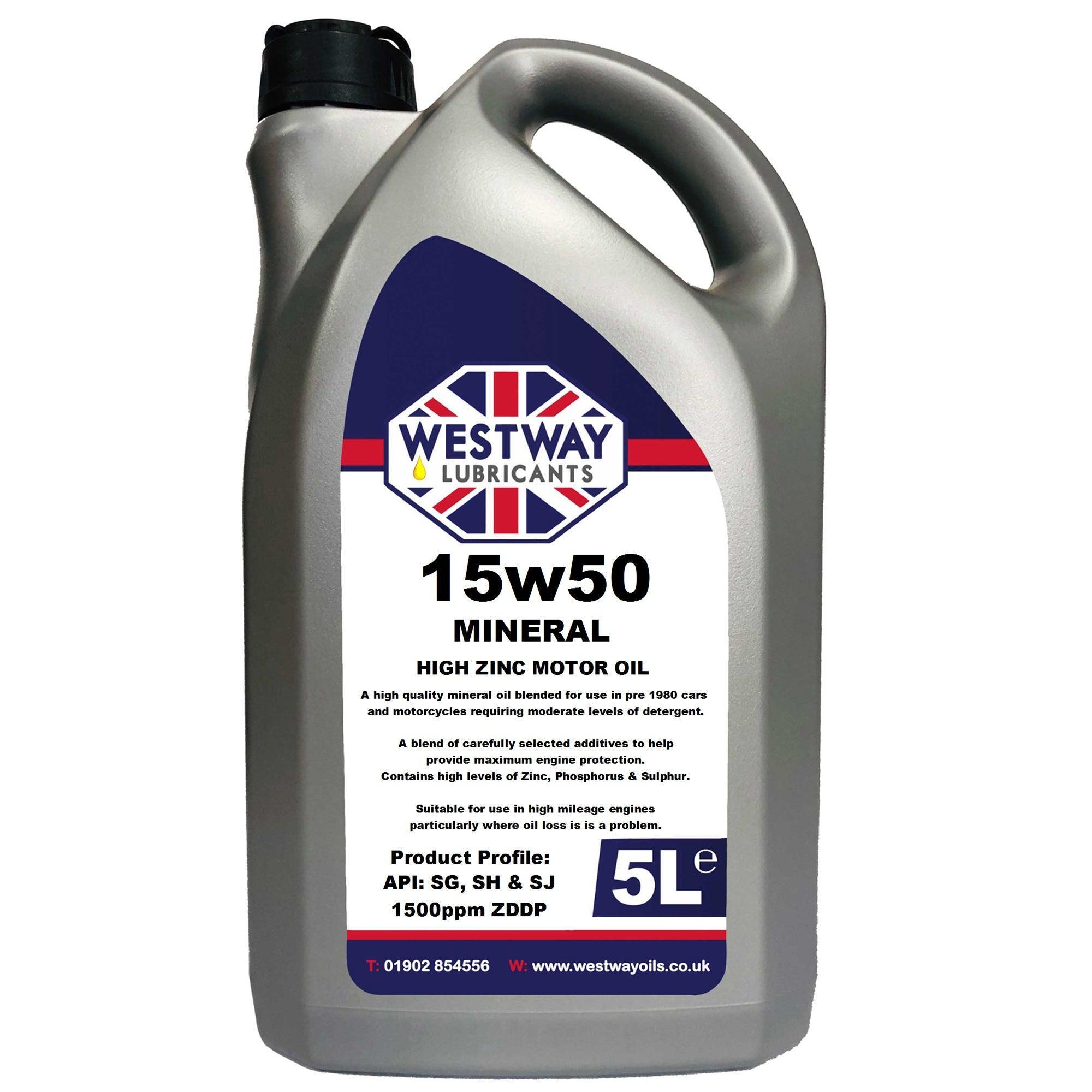 15w50 Mineral Classic Oil High Zinc / ZDDP – 4Boats