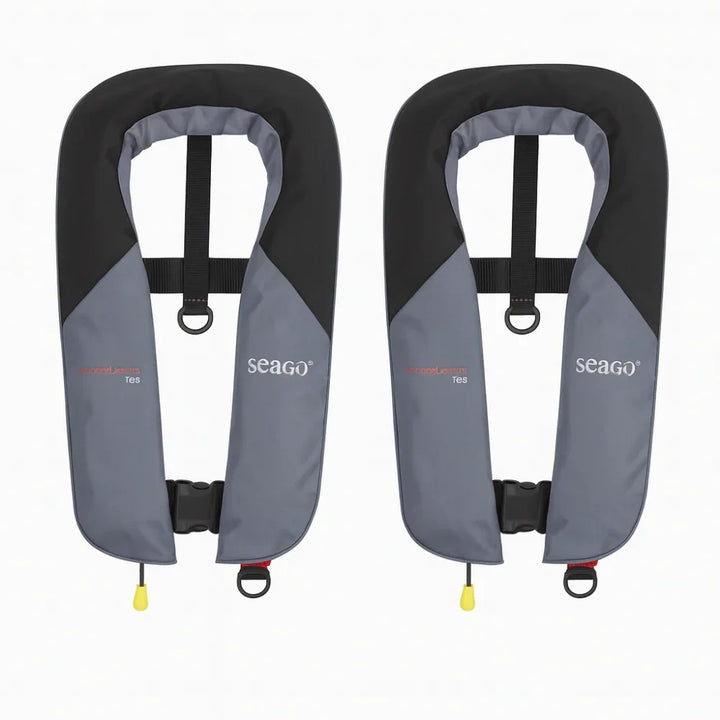 Pair Seaguard 165N Automatic Lifejackets | Grey | Black | 4Boats