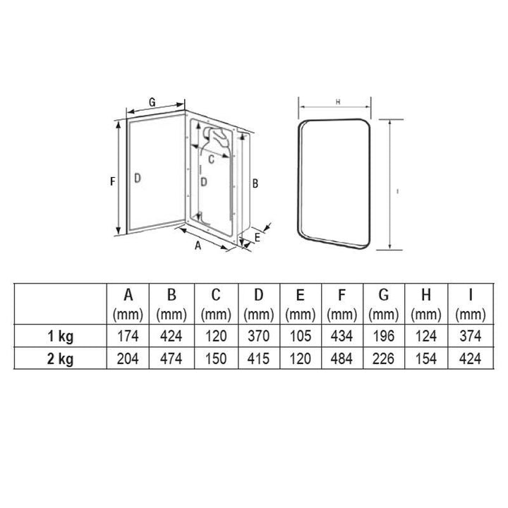 2kg Fire Extinguisher Storage Case - White | 4Boats