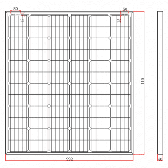 200W 12V solar panel with 5m cable - 4Boats