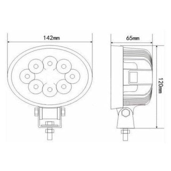 24W LED Flood Beam, Boat Deck Worklight - 4Boats
