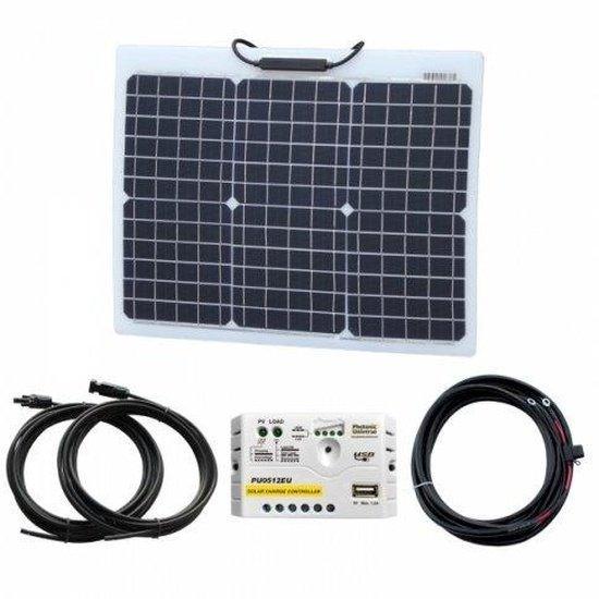 30W 12V Reinforced Semi-flexible solar charging kit - 4Boats