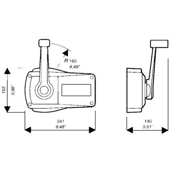 Single Lever Surface Mount Control with Lock - Ivory