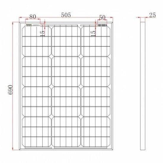 60W 12V solar panel with 5m cable - 4Boats