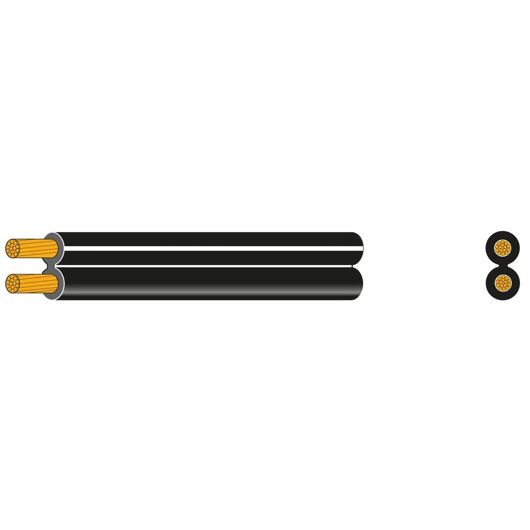 AMC Flat Flat Flat Speaker Cable 6A x 8 m - 2 × 0.75 mm² | 4Boats