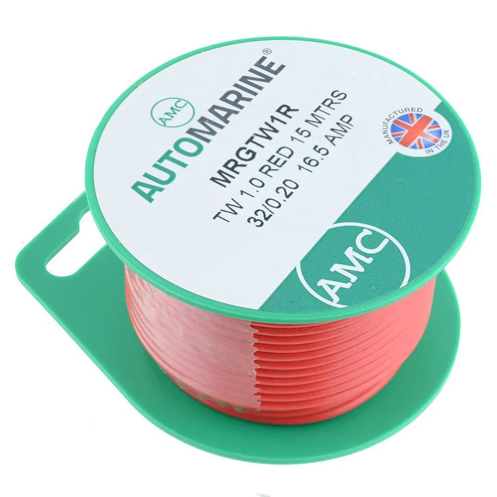 AMC Thin Thin Thin 1 mm² Thin-Wall Single-Core Cable - Red 15 | 4Boats