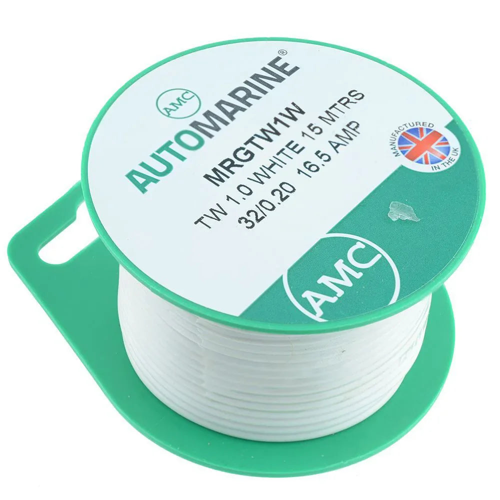 AMC Thin Thin Thin‑Wall Single‑Core Cable 2 mm² x 8 m - White | 4Boats