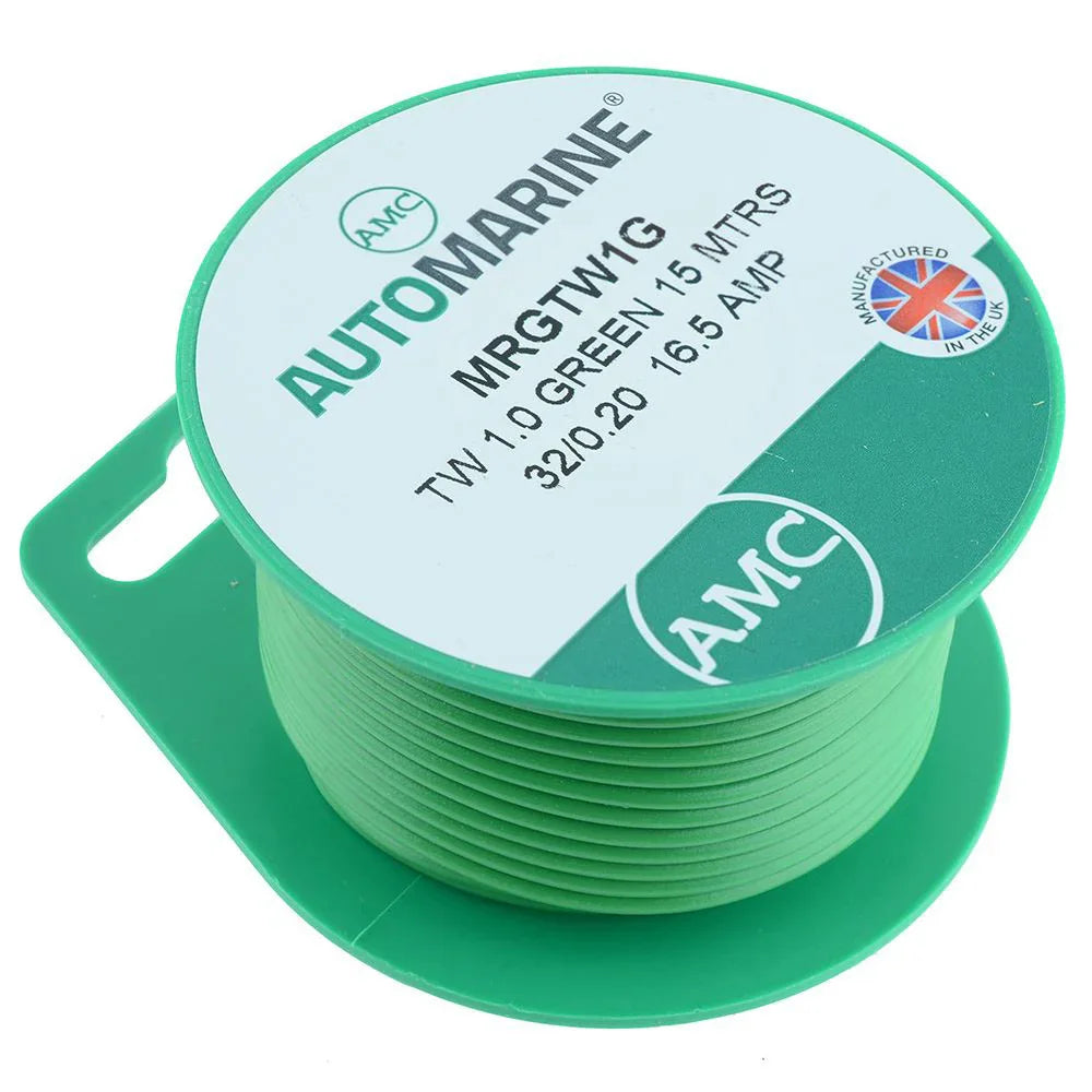 AMC Thin Thin Thin 3 mm² Thin-Wall Single-Core Cable, Green 5 | 4Boats