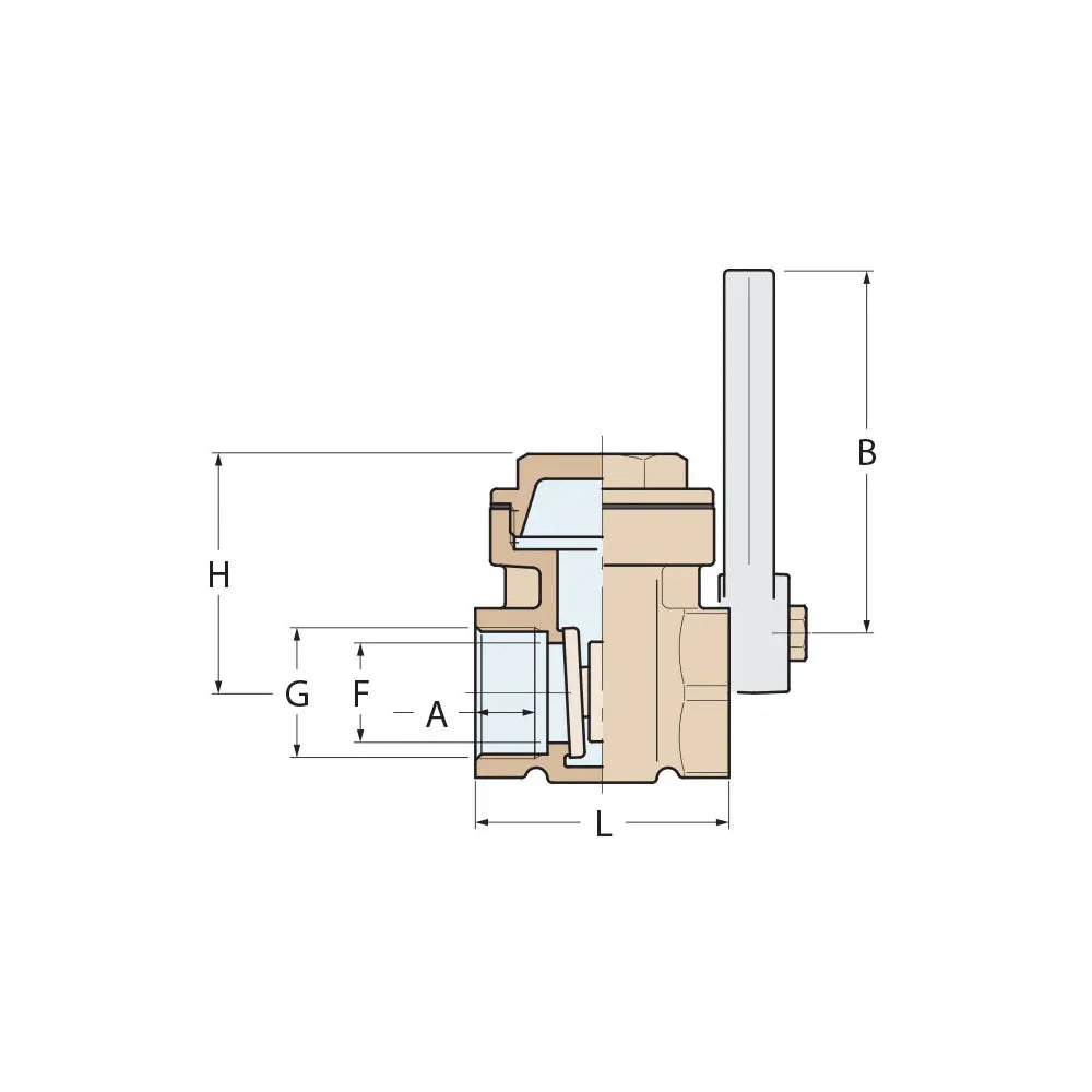 Guidi Bronze Quick-Closing Gate Valve 3/4 in | 4Boats