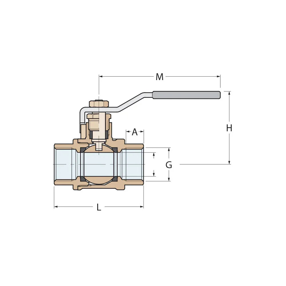 Guidi Nickel-Plated Brass Lever Ball Valve, Male BSPP, 1 in | 4Boats