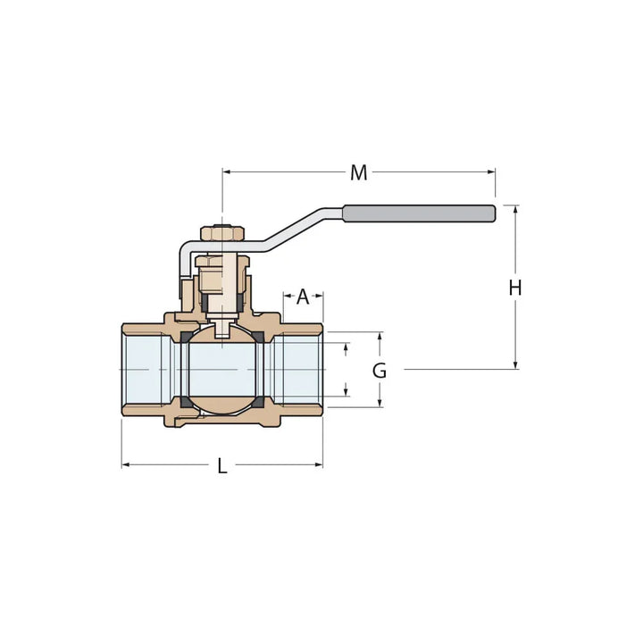 Guidi Nickel-Plated Brass Lever Ball Valve, Male BSPP, 1 in | 4Boats