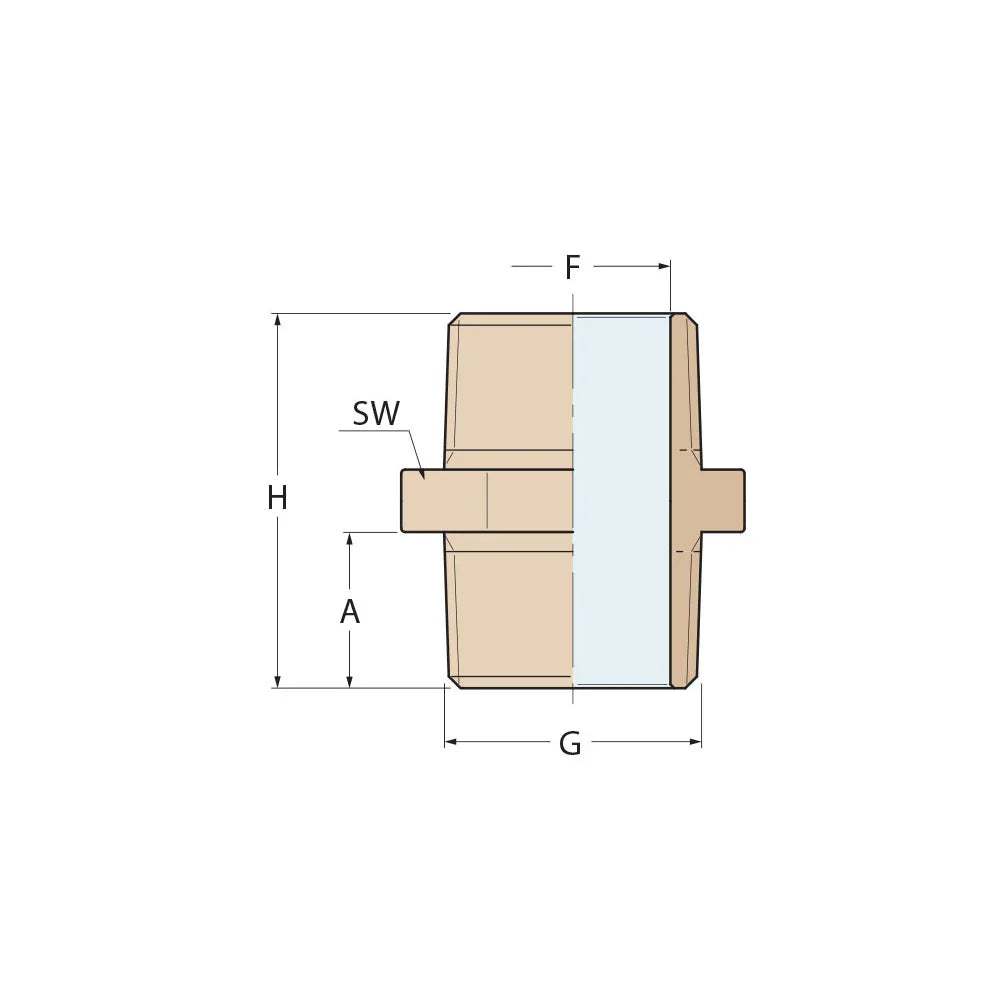Guidi Brass Nipple M-M 1/8 in BSPT (R 1/8) | 4Boats
