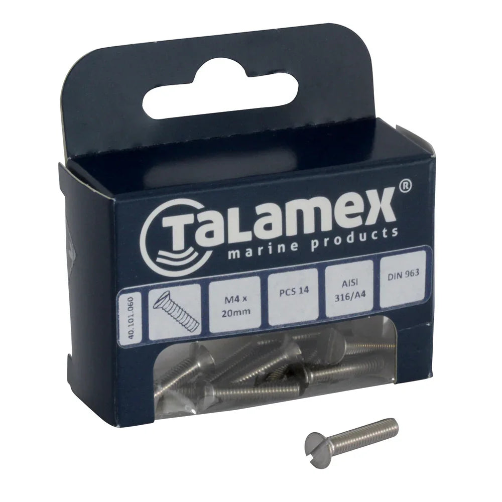 Talamex Head Head Countersunk Slotted Screw M5 × 30 mm | 4Boats