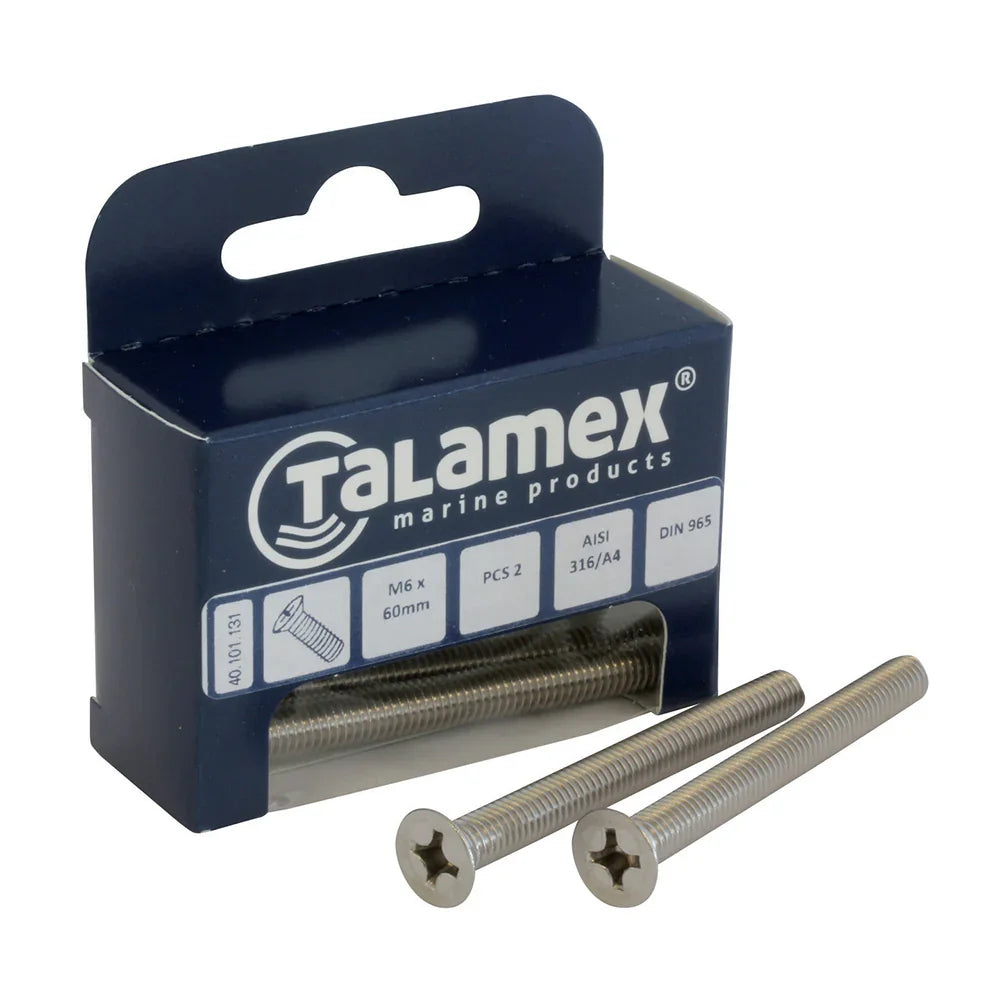 Talamex Flathead Flathead Flathead M6 × 60mm Phillips Counter | 4Boats