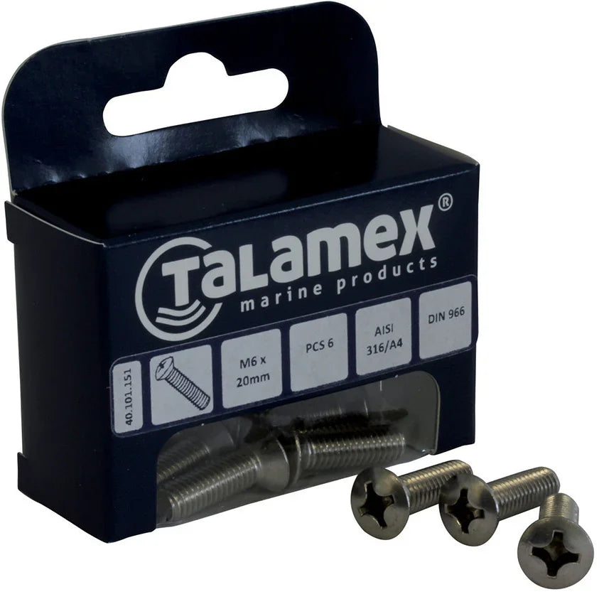 Talamex Raised Head Screw M4 X 20, Philipscr.
