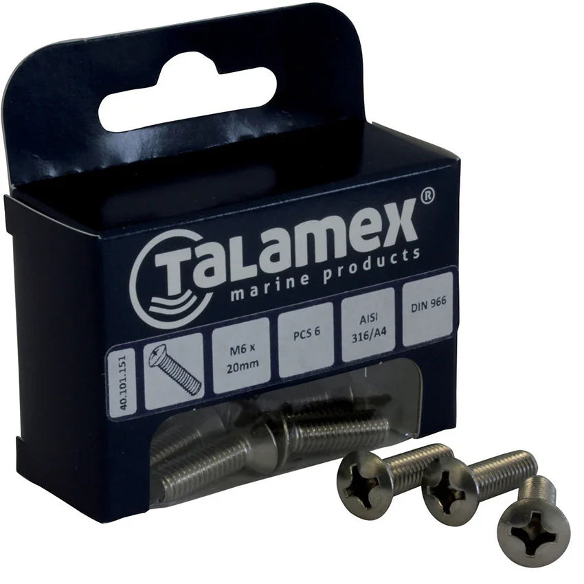 Talamex Raised Head Screw M4 X 40, Philipscr.