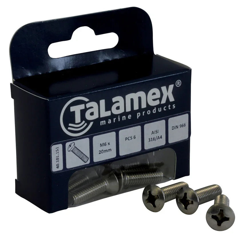 Talamex Raised Head Screw M6 X 30, Philipscr.
