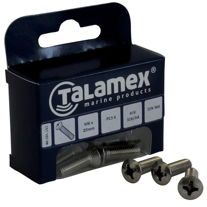Talamex Raised Head Screw M6 X 50, Philipscr.