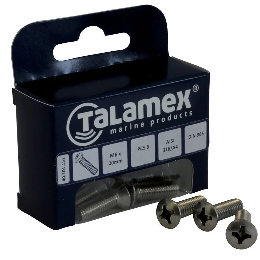 Talamex Raised Head Screw M6 X 60, Philipscr.