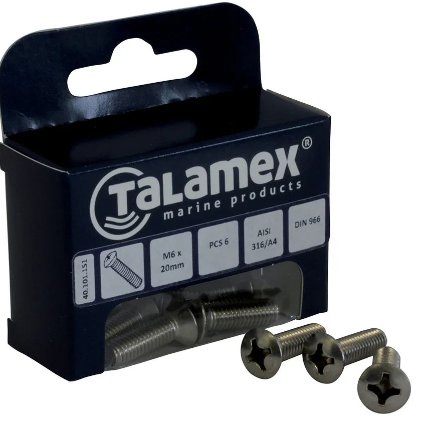 Talamex Raised Head Screw M6 X 70, Philipscr.
