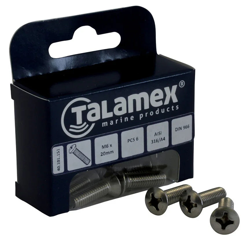 Talamex Raised Head Screw M8 X 60, Philipscr.