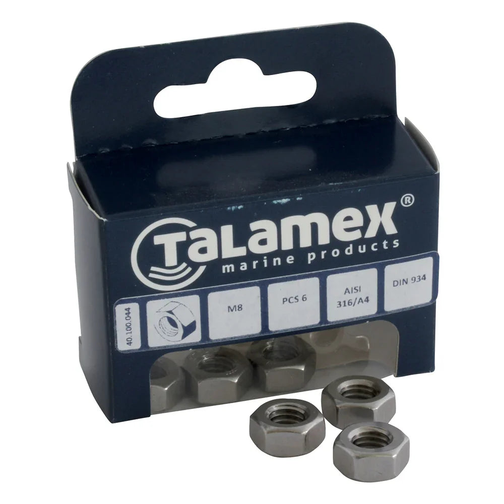 Talamex Hexagon Hexagon Hexagon Nut M6 | Metric Hex Nut | 4Boats