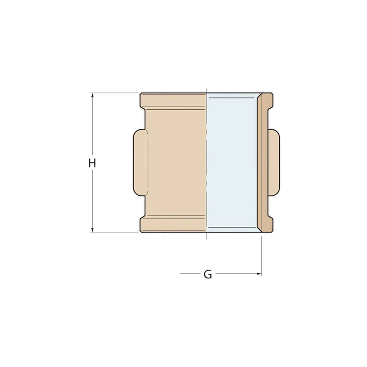 Guidi Stainless Equal Socket F DN15 (1/2 in) BSPT | 4Boats