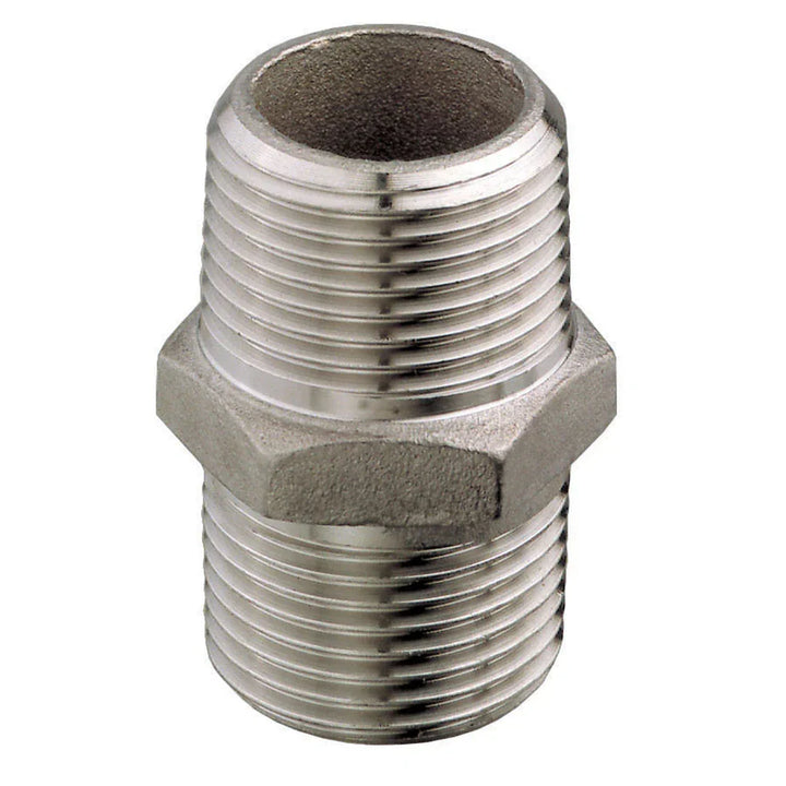 Guidi Stainless Nipple M-M 1/2 in - BSPT Stainless Steel | 4Boats