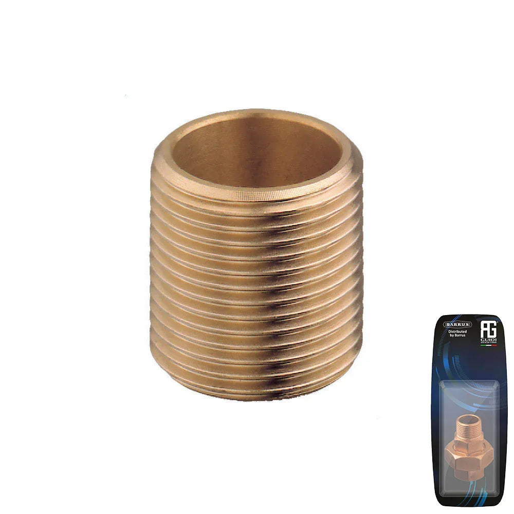 Guidi Brass Nipple 20 mm (1/8 in) - Retail Pack | 4Boats