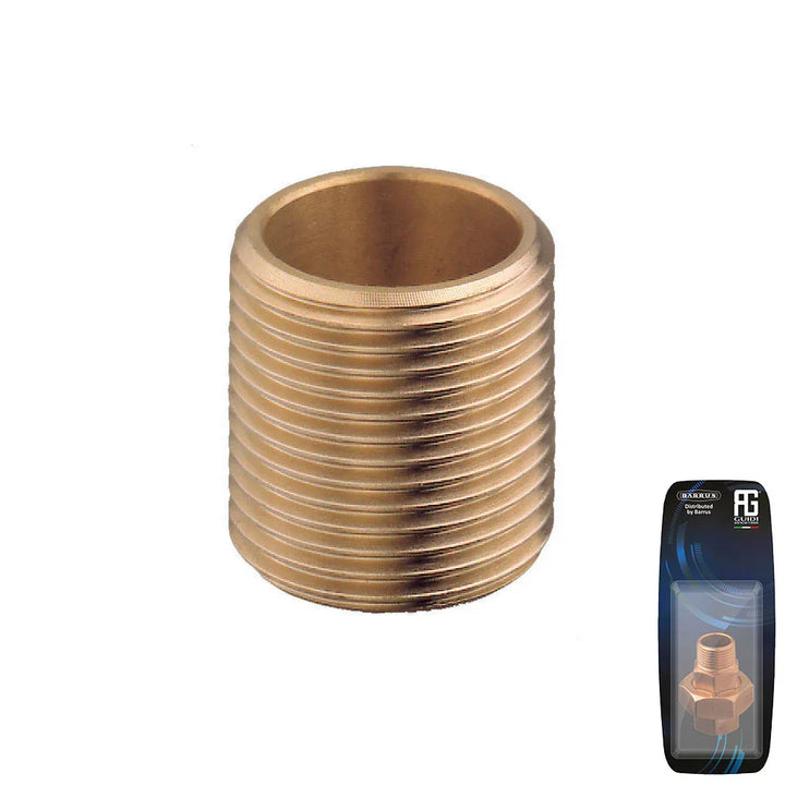 Guidi Brass Nipple 33 mm (1 in) - Retail Pack | 4Boats