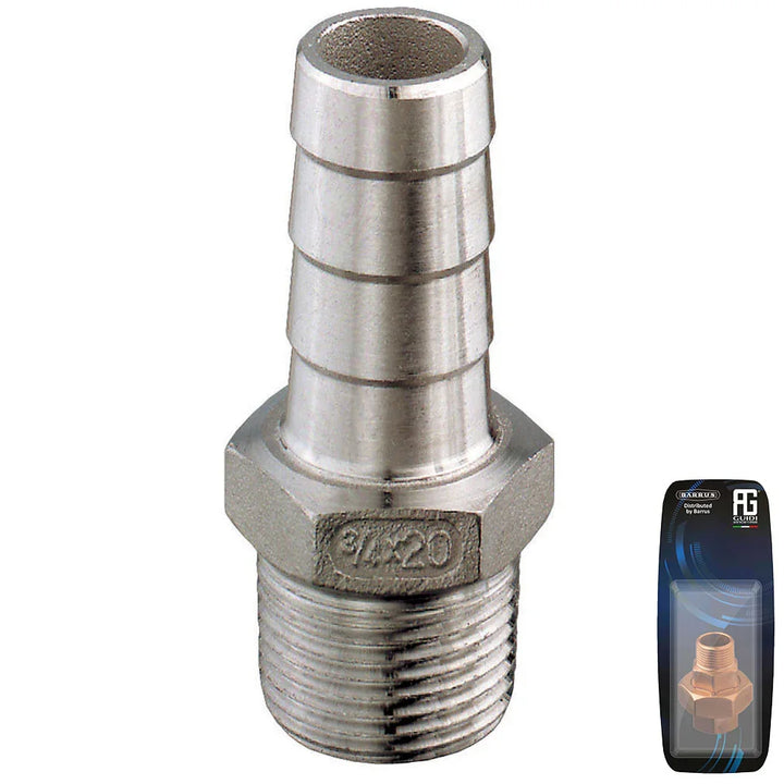 Guidi Stainless Hose Connector 15 mm × 15 mm (M 1/2) | 4Boats