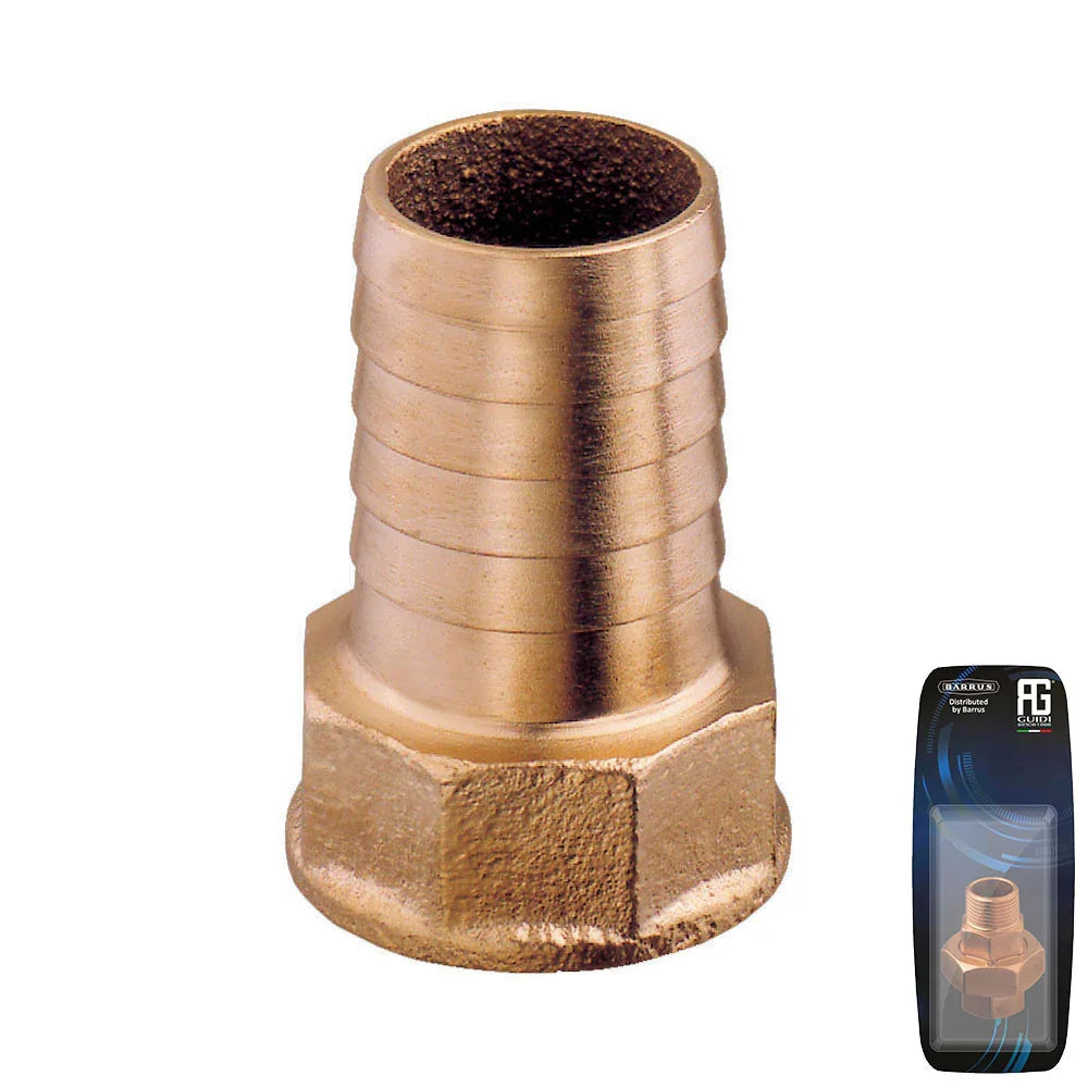 Guidi Bronze Hose Connector 25 mm (1 in) Retail Pack | 4Boats