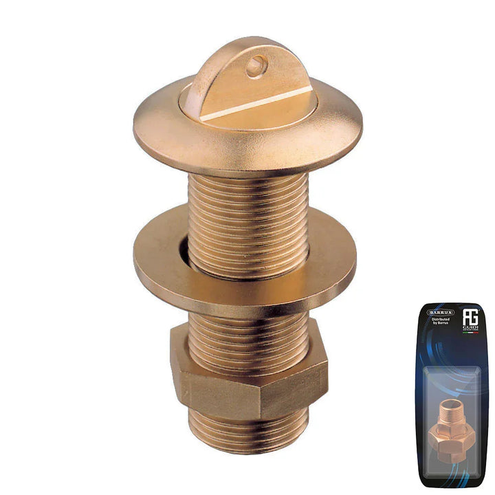 Guidi Brass Thru-Bilge Outlet w/ Plug 3/4 in x 66 mm | 4Boats