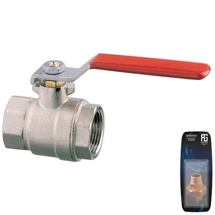 Guidi Nickel-Plated Brass Lever Ball Valve, Male BSPP, 1 in | 4Boats