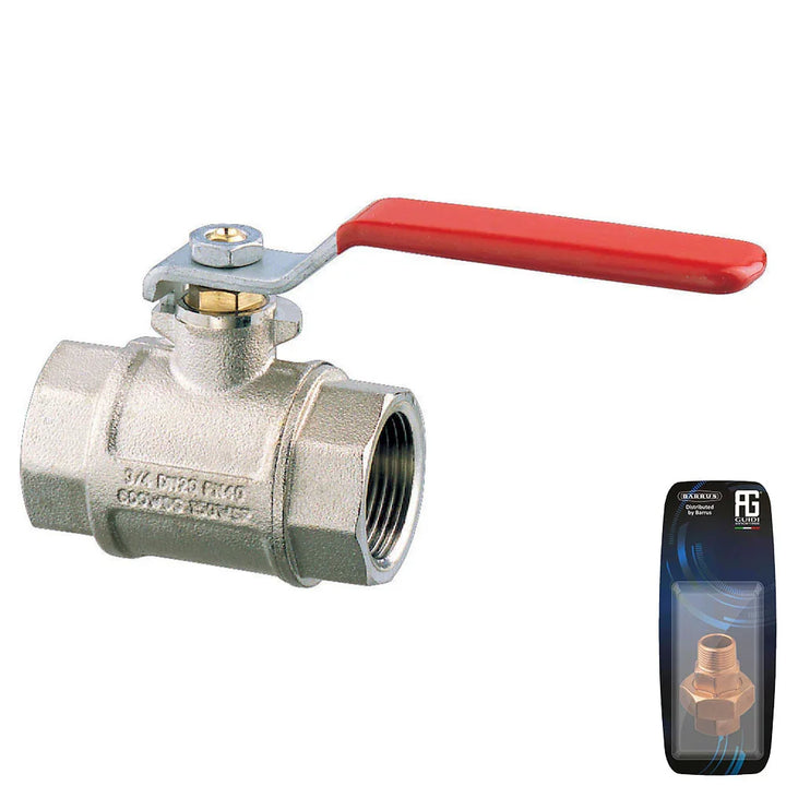 Guidi Nickel G 1-1/2 Male Full-Flow Lever Ball Valve | 4Boats