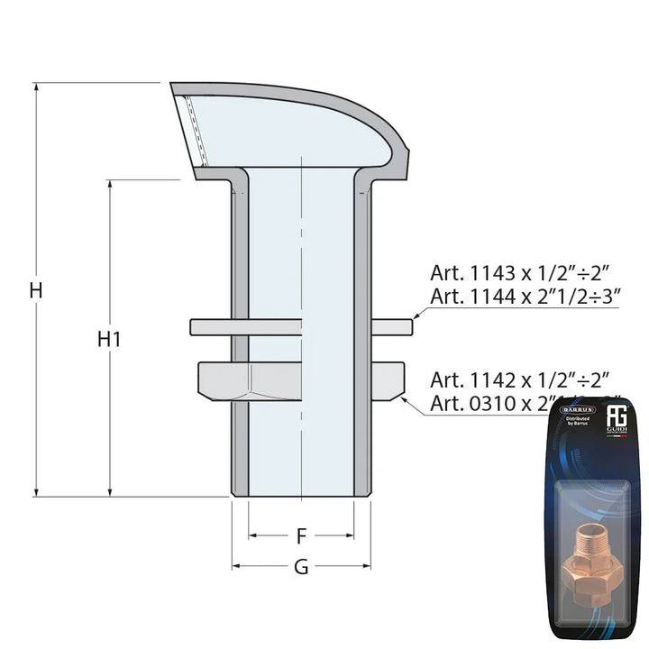 Guidi Chrome-Plated Chrome-Plated Chrome-Plated Brass Vent wi | 4Boats