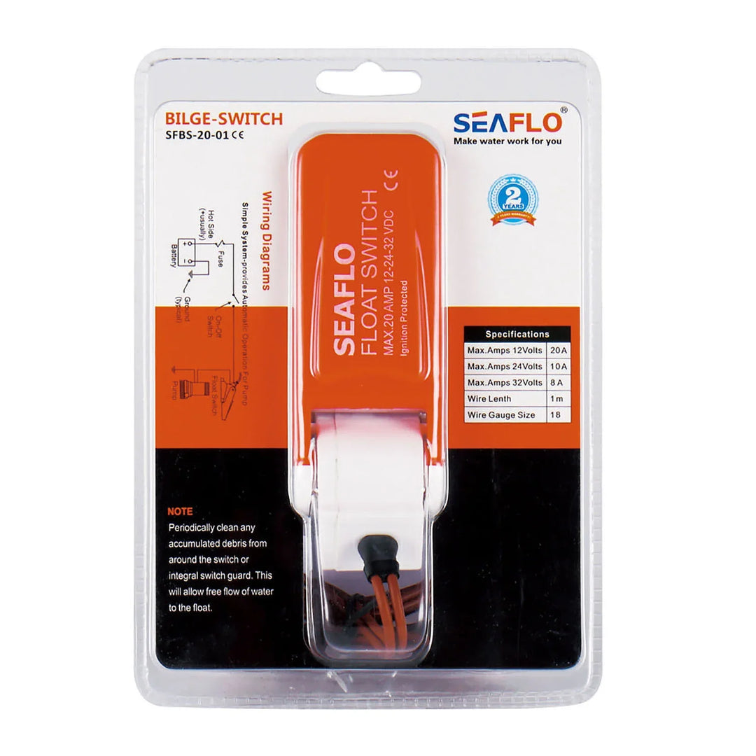 Seaflo Float 01 Series Float Switch - Max 20A | 4Boats