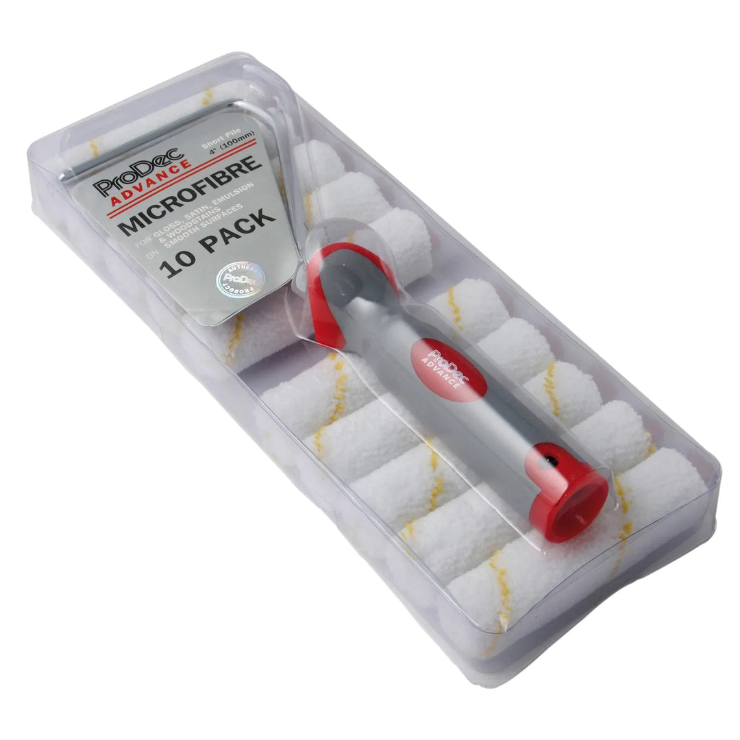 10pk 100 mm (4in) Short-Pile Microfibre Pads & Fram | 4Boats