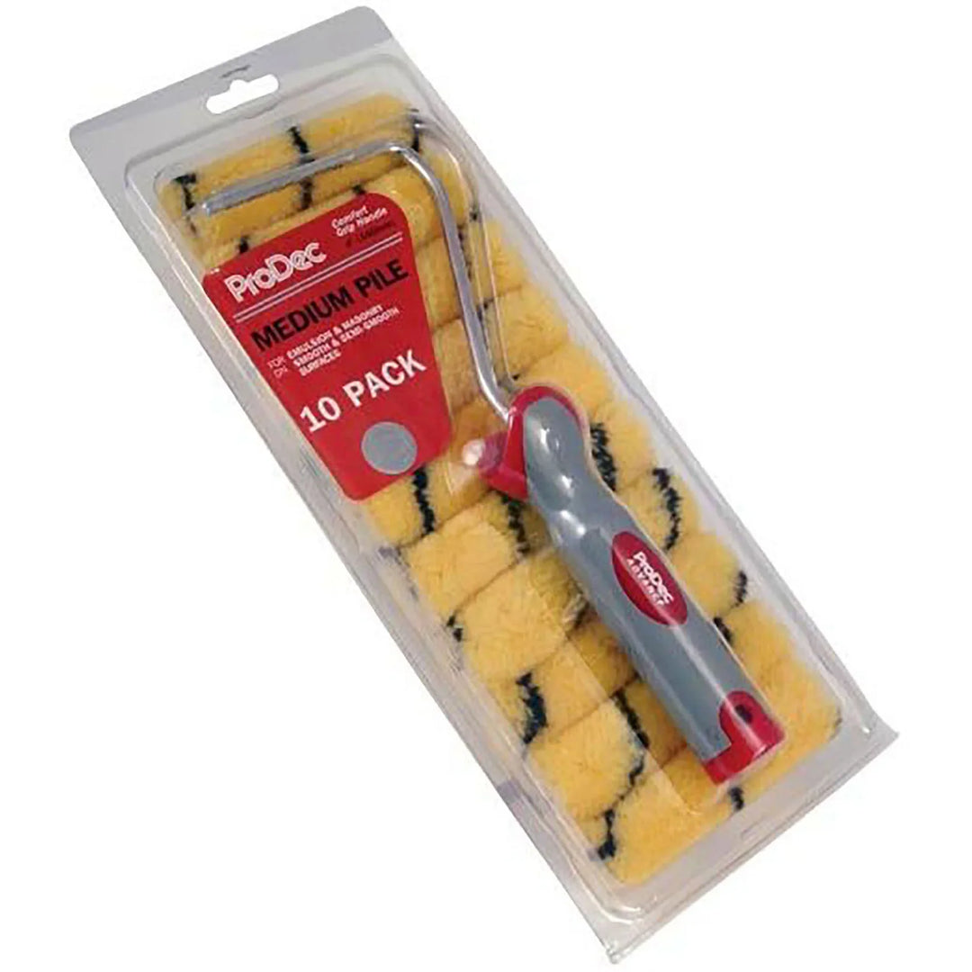 10pk 10 cm Medium Pile Mini Roller & Frame | 4Boats