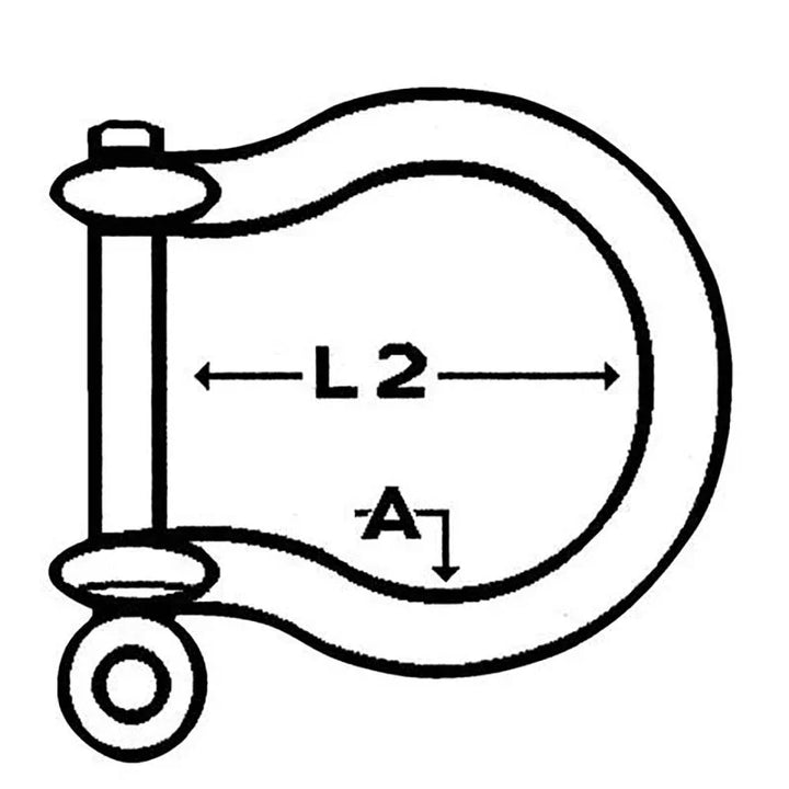 Talamex Shackle Shackle Shackle Bow 8 mm Galv. | Galvanised B | 4Boats