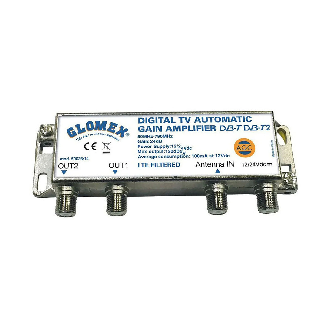 Glomex AGC Amplifier for DVB‑T2 Antennas | 4Boats