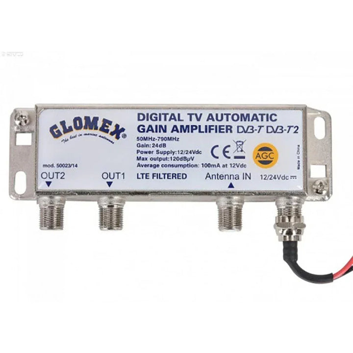 Glomex AGC Amplifier for DVB‑T2 Antennas | 4Boats