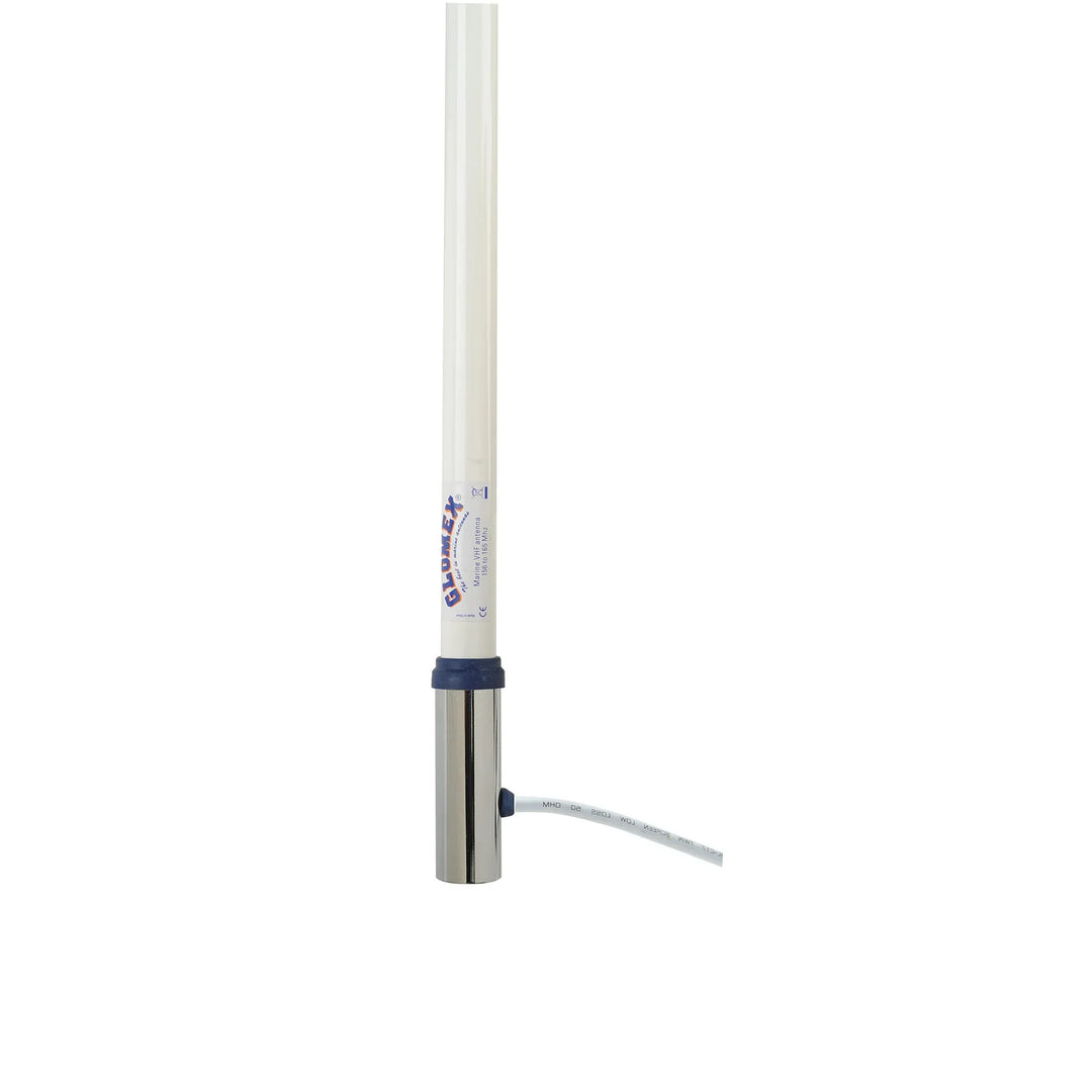 Glomex 2.4 m Fibreglass VHF Antenna (Chromed Brass Ferrule) | 4Boats