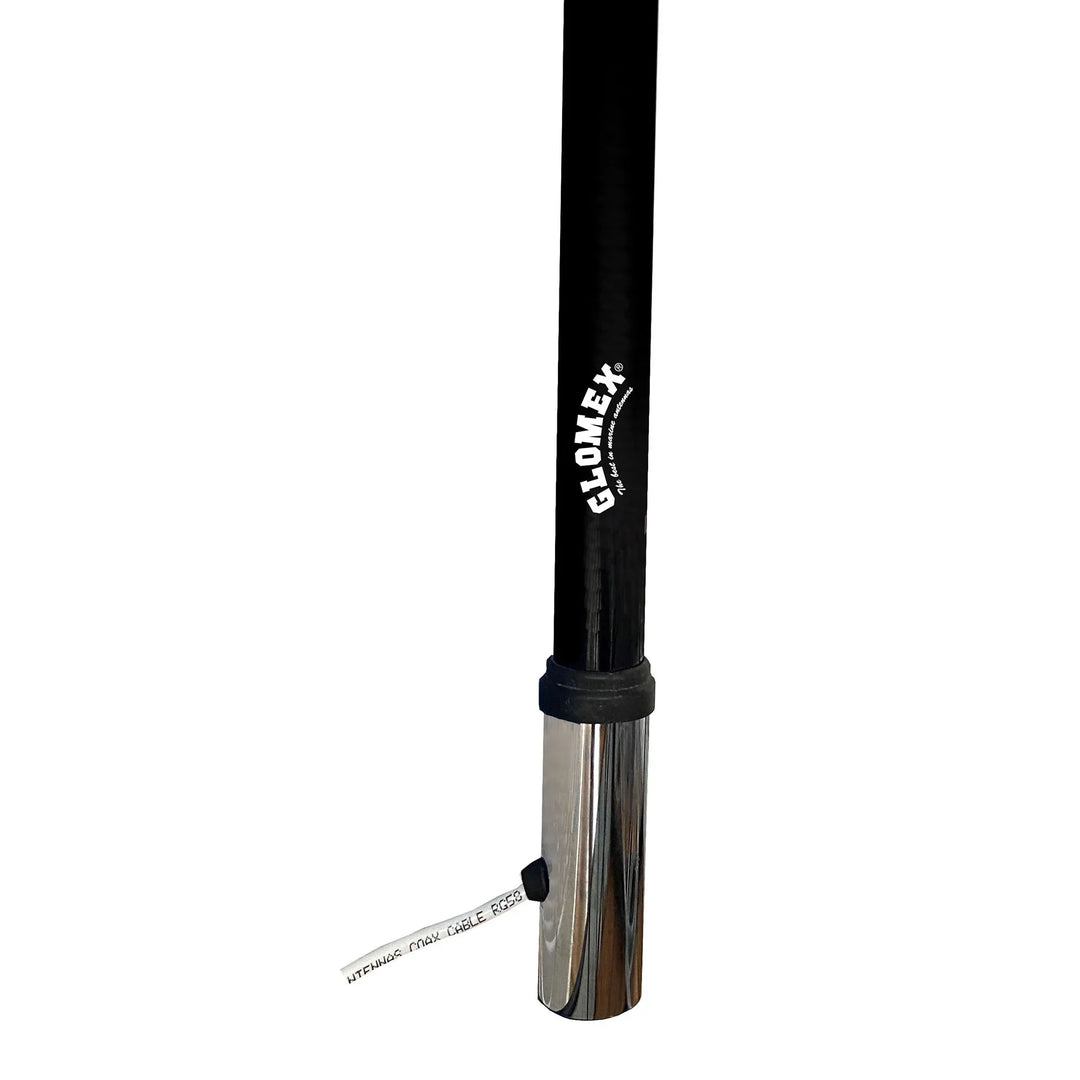 Glomex 2.4 m Fibreglass VHF Antenna (Chromed Brass Ferrule) | 4Boats
