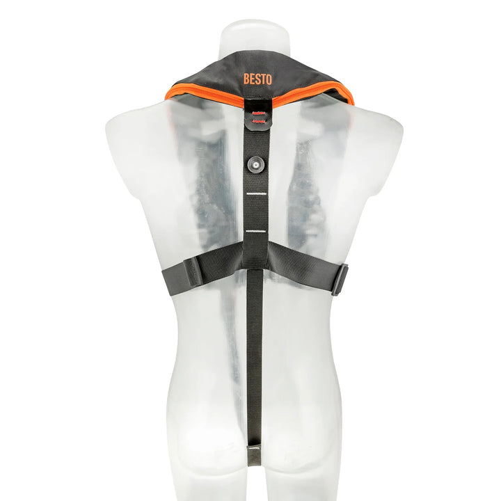 Besto Comfortfit 180N Auto/Harness Lifejacket Black/Orange | 4Boats